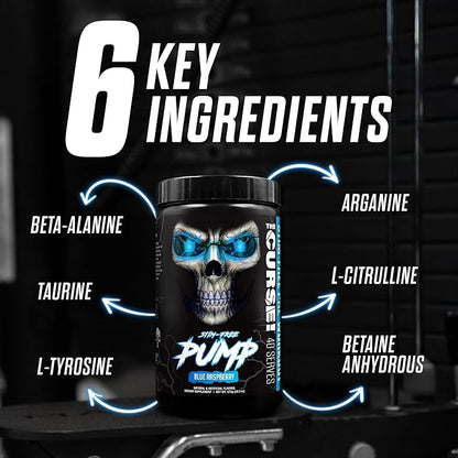 JNX SPORTS The Curse! Pump – Stim-Free Pre-Workout | Sour Candy 40 Serves | Caffeine-Free Pump Pre Workout, Non-Stim Nitric Oxide Preworkout for Men & Women