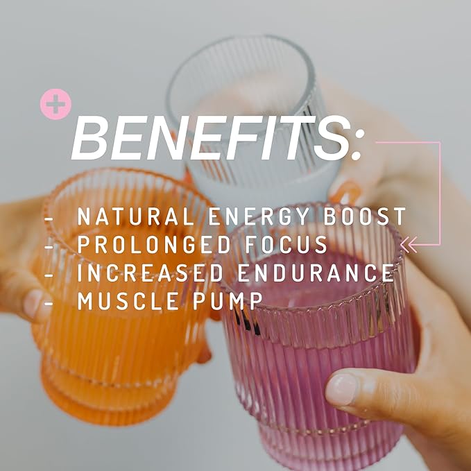 PWDRS Pre-Workout Powder, All Natural Pre Workout for Energy, Pump, Endurance & Strength, with Caffeine (Pink Lemonade)