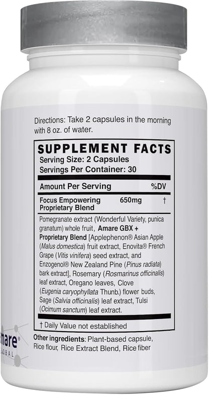 Amare Global MentaFocus® Supercharged Mental Focus and Congnition Supplement, 60 Capsules