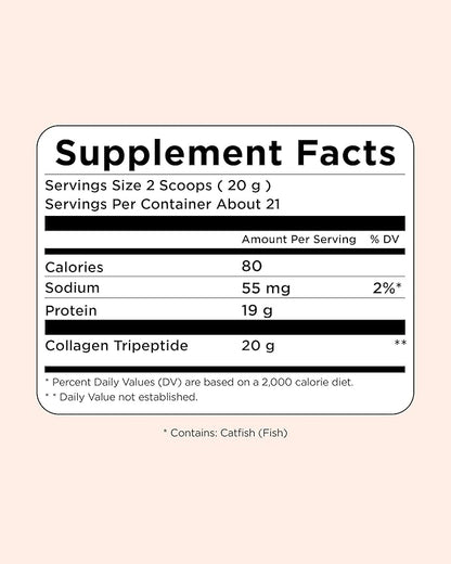 K-Nutra Original Collagen Tripeptide | 420g (14.8oz) | 100% Pure Freshwater Collagen Powder | 200X Absorption GPH | Helps Support Skin, Hair & Nail Health