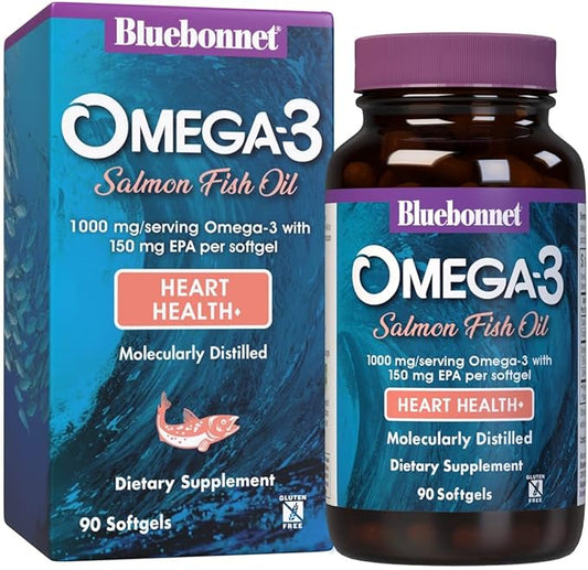 BlueBonnet Nutrition Omega-3 Salmon Oil Softgels, 90 Count