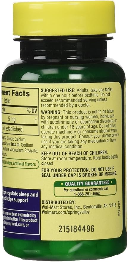Melatonin 5mg Twin Pack, 120 Count (Pack of 2)