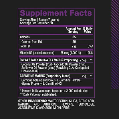 BPI Sports CLA + Carnitine – Conjugated Linoleic Acid – Performance, Lean Muscle – Caffeine Free – for Men & Women – Grape – 50 Servings – 12.34 Oz. (Packaging May Vary)