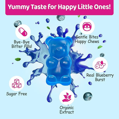 Kids Methylated Multivitamin - Chewable Multivitamin for Kids & Teens 4+, With L Methylfolate, Vegan Omega-3, Zinc, Probiotics & Elderberry, Immune Support, Brain Health, MTHFR Supplement, Sugar-Free