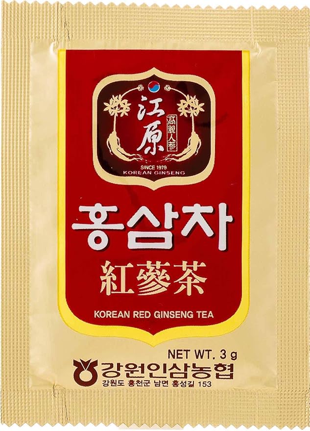 Gangwoninsam] 6 Year Korean Red Ginseng Tea (3g x 50 Packets) – Contains 6 Year Korean Red Ginseng Extract, Korean Tea, Individually Packaged