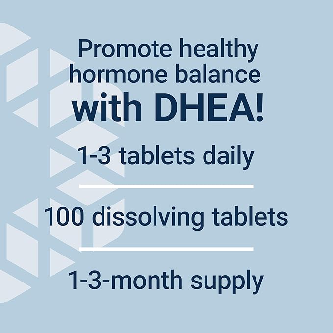 Life Extension DHEA 25 mg – For Hormone Balance, Immune Support, Sexual Health and Anti-Aging - Supports Memory & Mood - Non-GMO, Gluten-Free, Vegetarian - 100 Dissolve-In-Mouth Tablets