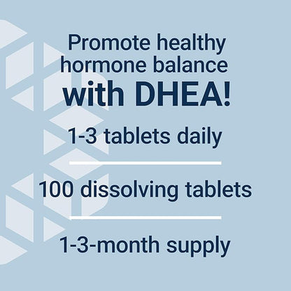 Life Extension DHEA 25 mg – For Hormone Balance, Immune Support, Sexual Health and Anti-Aging - Supports Memory & Mood - Non-GMO, Gluten-Free, Vegetarian - 100 Dissolve-In-Mouth Tablets