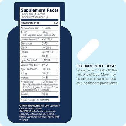 Complete Digestion - Digestive enzymes for women and for men with probiotics - 3-in1 Gut Health Support for Digestion - Digestive health – Enzimas digestivas y probioticos - 30 Capsules