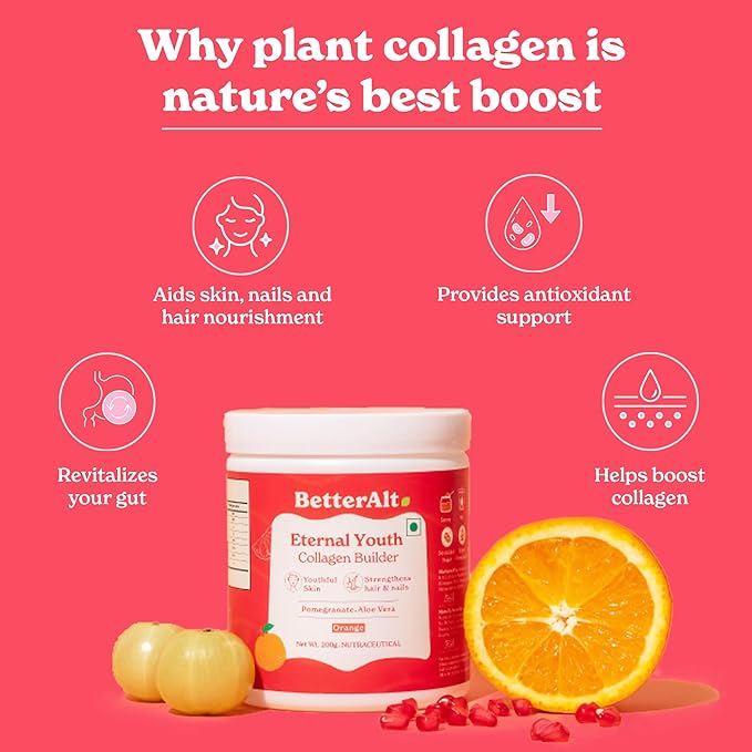 Eternal Youth Collagen Builder (Berry Flavor) 200g| for Radiant, Youthful & Glowing Skin| Helps Boost Collagen & Provides Antioxidant Support|No Added Sugar & No Artificial Additives