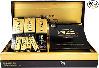 Kwang-Dong Kyung-Ok-Go Korean Nutritious Ginseng Tonic Individual Stick Pouches Gift Set (23.5g x 60 Stick Pouches) [광동제약 경옥고]
