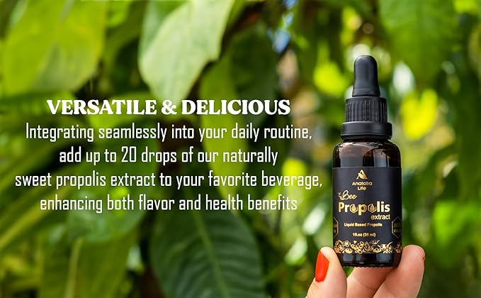 Natural Bee Propolis Extract, 30 mL, Advanced Liquid Tincture Immune System Booster and Seasonal Defense, Pure High Potency Herbal Supplement, Non-GMO (Propolis (3) Pack)…