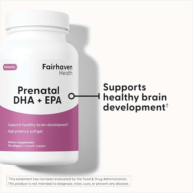 Fairhaven Health Peapod Prenatal DHA Supplements | Premium Icelandic Fish Oil Supplement for Healthy Pregnancy | EPA DHA Omega 3 Supplement for Brain, Eye, Heart Development | Citrus | 90 Softgels
