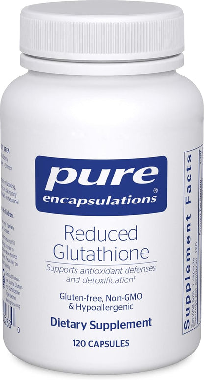 Pure Encapsulations Reduced Glutathione | Hypoallergenic Antioxidant Supplement to Support Liver and Cell Health* | 120 Capsules