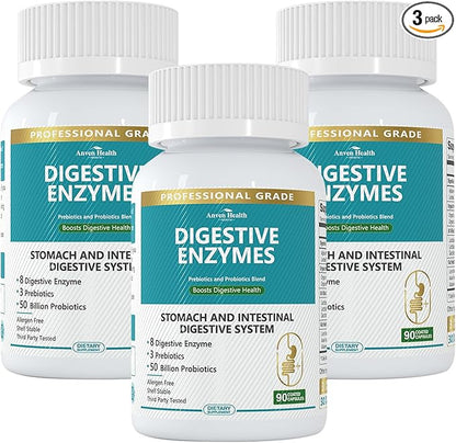 Digestive Enzymes with Probiotics Prebiotics for Women Men - Multi Enzyme for Bloating Relief, Gas, Constipation, Digestive & Gut Health, Vegan & Non-GMO | 270 Capsules