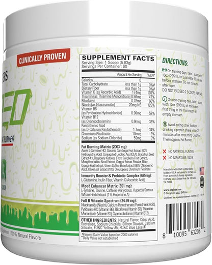 EHP Labs x Ghostbusters OxyShred Pre Workout Powder & Shredding Supplement - Preworkout Powder with Acetyl L Carnitine, Energy Boost Drink - Slimer Lime, 60 Servings