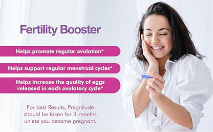 Pregnitude Reproductive Fertility Support - Helps Promote Regular Ovulation - Menstrual Cycles, and Increase Quality of Eggs - 30 Day Supply 60 Packets