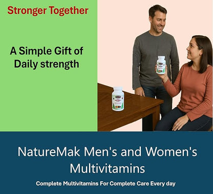 Multivitamins Tablet for Women, Once Daily Multivitamin for Adult, Multimineral Supplement with Iron, Vitamins A, D, E, C, and B-Complex, Supports Immunity, Bone, and Hair, 60 Count