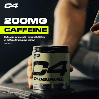 Cellucor C4 Original Pre Workout Powder Sugar Free for Men & Women 200mg Caffeine + CarnoSyn Beta-Alanine + Creatine + AI Peptides - Watermelon, 30 Servings