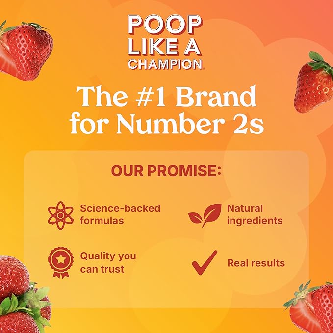 Poop Like a Champion Probiotic Gummies for Kids – USDA Organic, Vegan, Non-GMO, Gentle Digestive Health Support, 60 Gummies