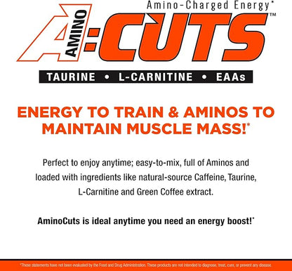 ALLMAX A:CUTS Amino-Charged Energy Drink, Grape - 210 g - With Caffeine, Green Coffee Extract, L-Carnitine & 2000 mg of Taurine - Sugar & Gluten Free - 30 Servings