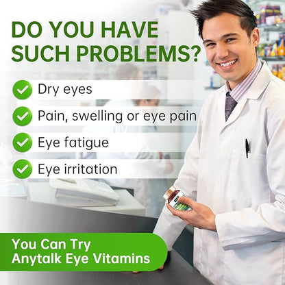 Lutein Eye Vitamins - Eye Health Supplements for Macular Pigment & Dry Eye, Contains Lutein, Zeaxanthin, Zinc, Omega-3, Vitamins C & E to Adult Support Healthy Vision (90 Capsules)