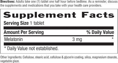 Country Life Melatonin Sleep Aid 3mg - Non-GMO, Gluten-Free, Vegan - Rapid-Release, Fast Dissolve Tablets for Optimal Sleep - No Yeast, Corn, Wheat, Soy - Pure, Authentic Ingredients