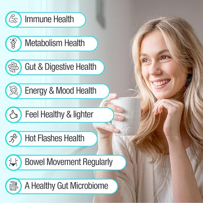 Menopause Supplements for Women, 120 Billion CFU Probiotic, 13-in-1 Herbs Probiotics Complex, for Menopause Relief, Hormone Balance, Hot Flashes, Night Sweats, Mood Swings, Gut & Immunity - 60 Capsule