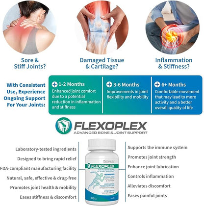 Advanced Bone & Joint Support Supplement | Promotes Healthy Joint Function & Relief from Joint Discomfort | Enhance Cartilage Flexibility & Range of Motion - 120 Count (Pack of 3)