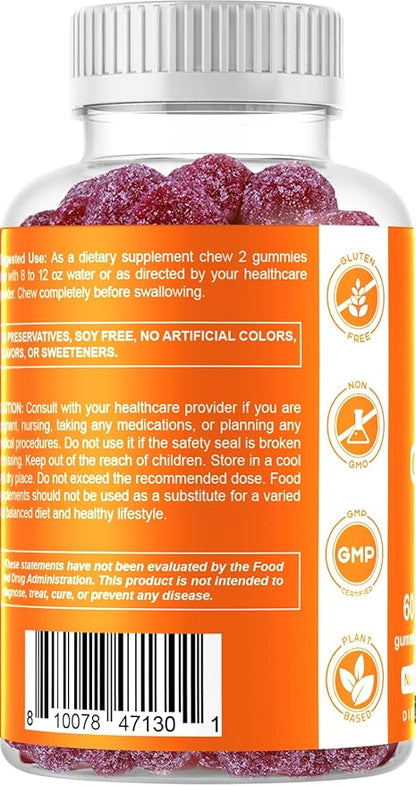 Vitamatic Zinc 50mg Gummies – 60 Vegan Gummies – Gluten-Free – 2 Pack (120 Gummies Total)