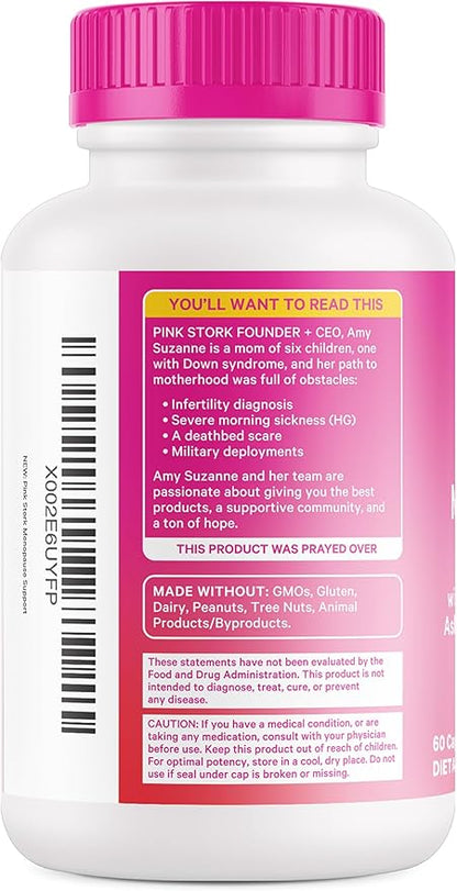 Pink Stork Menopause Supplements for Women - 9 Clinically-Studied Herbs for Perimenopause, Hot Flashes, and Hormone Balance - Ashwagandha, Vitex, Maca Root, Black Cohosh - 60 Capsules