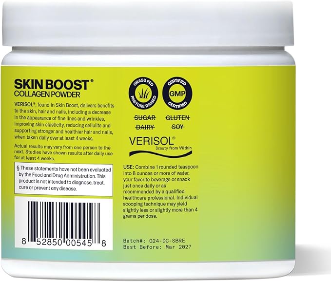 Skin Boost (Orange) [50-Serves] | Collagen Powder Supplement with VERISOL Bioactive Hydrolyzed Collagen Peptides & Vitamin C to Improve Skin, Hair & Nail Health