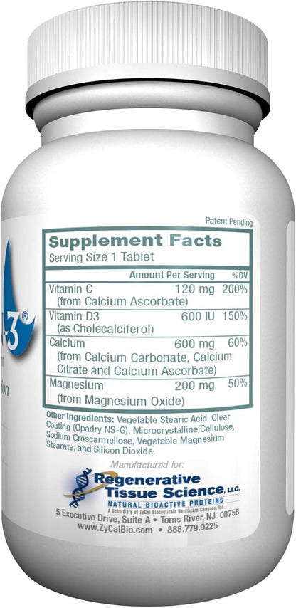 Tricalcidin-3 Extra Strength. Bone Tissue Fortification Support. Stem Cell Certified Activation. Premium Blend of 3 Calciums.Complete Bone Health Tissue Support System. 120 Capsules