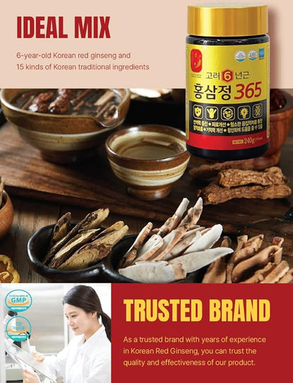 [960g / 34oz] HongSamJeong Korean 6 Years Red Ginseng Gold Extract 240g (8.5oz) X 4ea