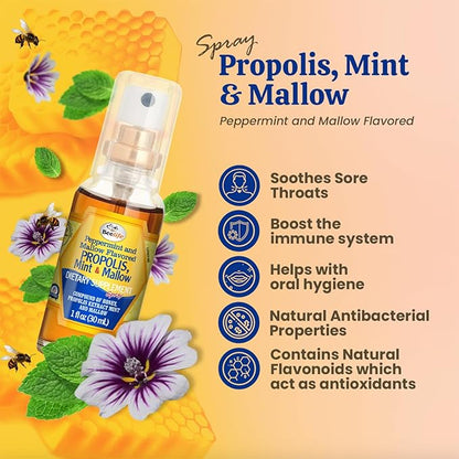 Beelife Propolis Throat Spray – Bee Propolis Spray for Natural Immune Support & Sore Throat Relief – Rich in Antioxidants, Flavonoids & Artepillin C,No Sugar, Gluten-Free -3-Pack, 90ml (Assorted)
