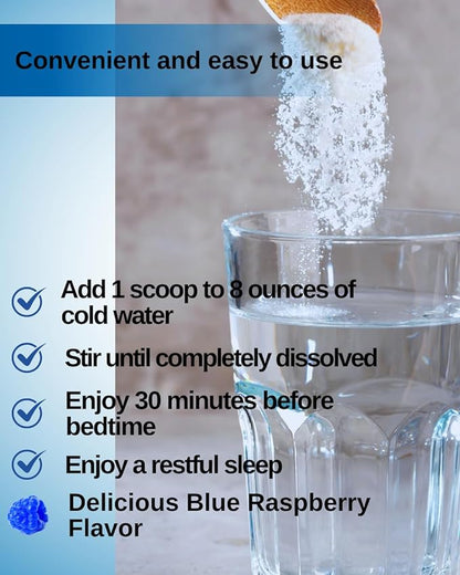Windmill Natural Vitamins Collagen Sleep Support, with Melatonin, Chamomile, Lemon Balm, Supports Hair, Skin and Nails, Type I & III Grass Fed Collagen, Sleep Support, Blue Raspberry Flavor