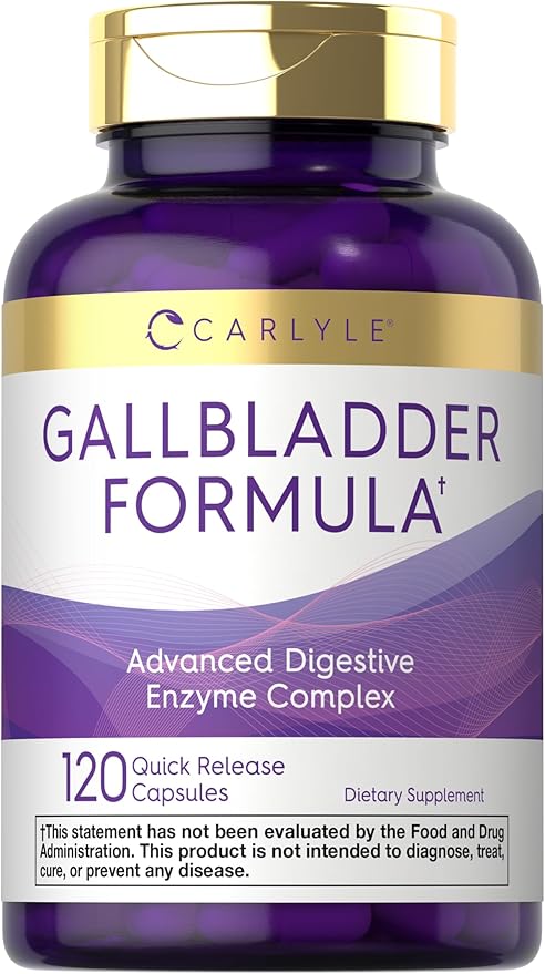 Carlyle Gallbladder Supplement | 120 Quick Release Capsules | Complete Digestive Enzyme Complex | Non-GMO & Gluten Free Formula