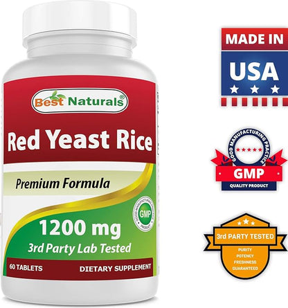 Best Naturals Red Yeast Rice 1200 Mg & Alpha Lipoic Acid 600 mg