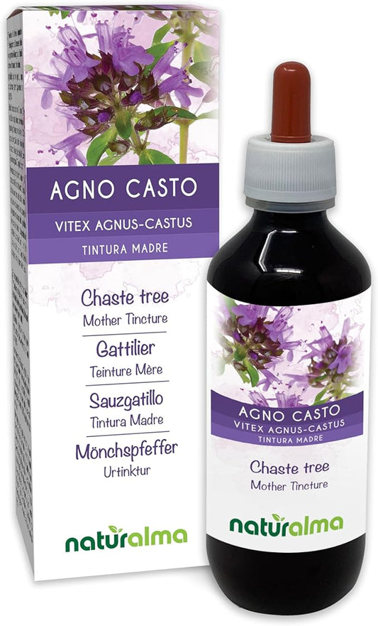 Naturalma Chaste Tree (Vitex Agnus-castus) Fruit Alcohol-Free Tincture - 6.76 fl oz Liquid Extract in Drops - Herbal Supplement - Vegan