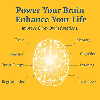 Brain Supplement for Memory and Focus, Nootropic for Brain Health, Support Cognitive,Concentration, Energy and Mind Clarity,Doctor-Formulated, Made in USA in cGMP facility, 120 Veggie Caps