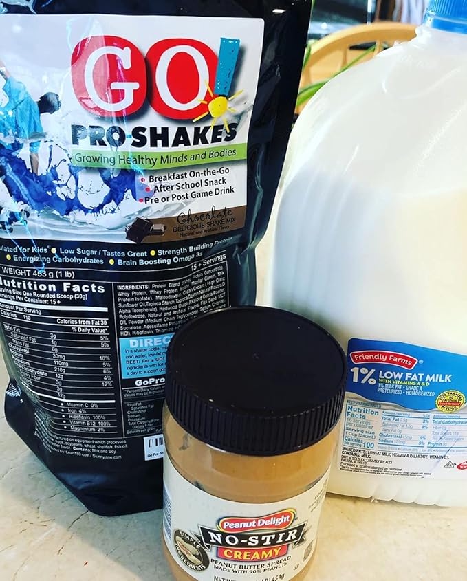 GO! Pro Shakes | Great Tasting Protein Powder Smoothie for Kids Teens | Growth Strength | Healthy Snack | Digestive Enzymes | No Added Sugar | Rich Delicious Taste | Nutrition Sports | Chocolate