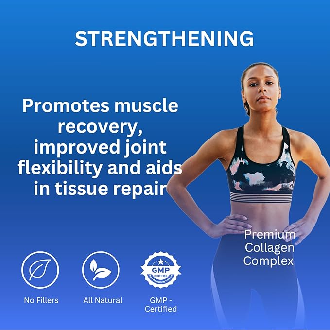 Crown Elite Premium Collagen Supplement - Nutritional Supplement for Skin, Hair, Joint, Nerve, & Bone Support | Premium Anti-Aging Support | Non-GMO, Easy to Digest Organic Vegan Capsules