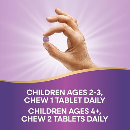 Nature's Way Sambucus Immune Chewable for Kids, Elderberry, Ages 2+, Immune Support*, Vitamins C & A, Zinc, Gluten Free, 40 Chewable Tablets (Packaging May Vary)