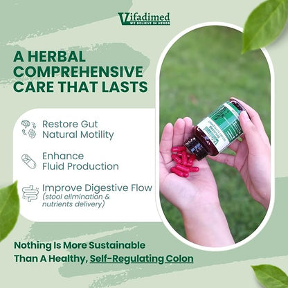 Rhubarb - Herbal Constipation Relief, Occasional Colon Cleanse| Herbal Stool Softener, Lower Bowel Stimulator, Gentel Alternative to laxatives for Adult| Regularity| 90 Capsules