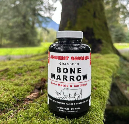 Ancient Origins Grass Fed Bone Marrow Supplement, 3060mg, Skin, Oral Health, and Joint Support Supplement, Promotes Whole-Body Wellness, Non GMO Whole Bone Extract, 180 Capsules