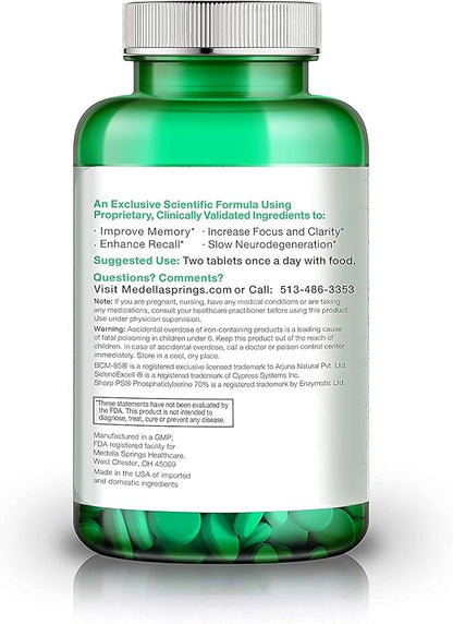 2-Pack Brain Booster Supplement for Focus, Memory, Clarity, Energy & Mood - 100% Drug-Free & Clinically Tested Brain Supplement – One of The Best Brain Focus and Memory Supplements w/VIT D3