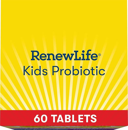 Renew Life Kids Probiotic Gummies, Supports Digestive & Immune Health, Soy, Dairy & Gluten Free, Berry, 60 Chewable Tablets
