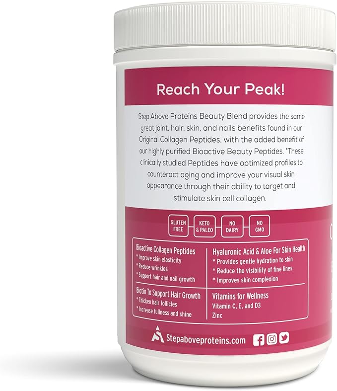 Beauty Collagen Peptides, Berry Hibiscus, 12 Oz