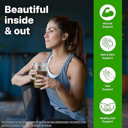 Orgain Wild-Caught Marine Collagen Peptides Powder for Women & Men, Hair, Skin, Nail & Joint Support Supplement, 12g Collagen Per Serving, Pescatarian & Paleo, Non-GMO, Unflavored, Type I & III, 8.5oz