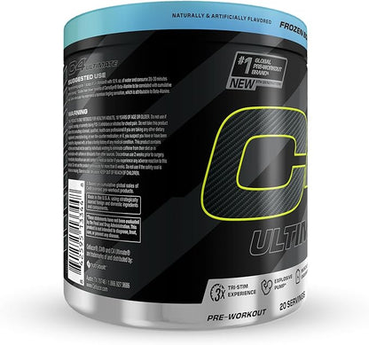 Cellucor C4 Ultimate Pre Workout Powder - Sugar Free Preworkout Energy Supplement for Men & Women - 300mg Caffeine + TeaCrine + Dynamine + Creatine - Frozen Bombsicle, 20 Servings