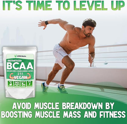 XPRS Nutra BCAA Powder - Amino Acids Supplement for Men - Unflavored BCAA Workout Supplements - Gym Supplements for Men - Amino Acids Supplement for Women for Gym Post Workout Recovery (1 Pound)